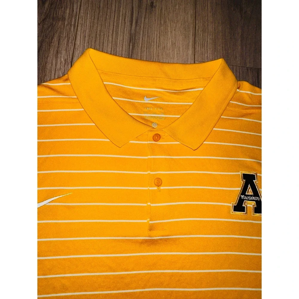Nike‎ Dri-FIT ASU Appalachian State Shirt Athletic Fit Striped Golf XXL Game Day